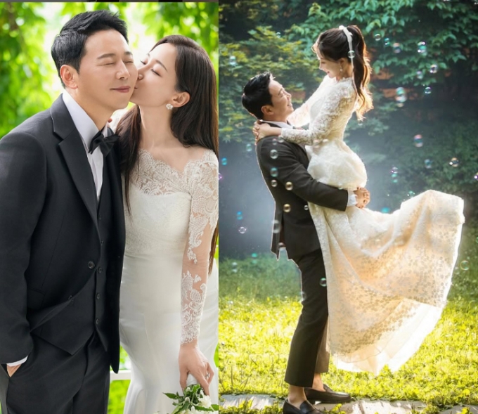 김하영 웨딩 화보 행복한 모습