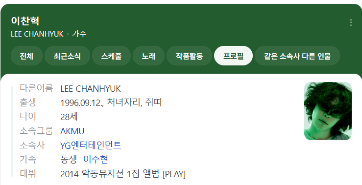 이찬혁 악동들 콘서트 - 이찬혁 프로필 및 음악적 배경