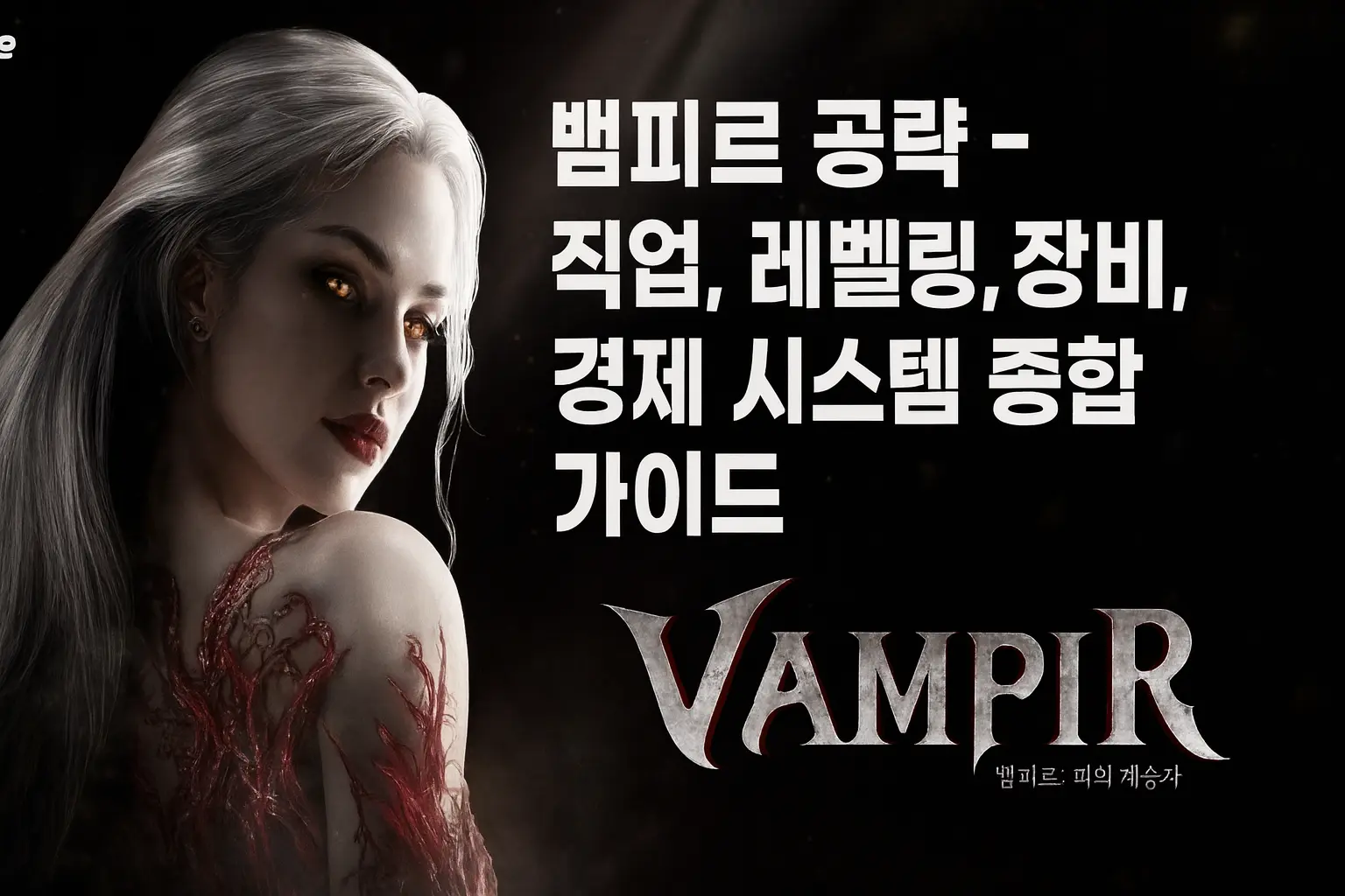 뱀피르 공략 - 직업, 레벨링, 장비, 경제 시스템 종합 가이드