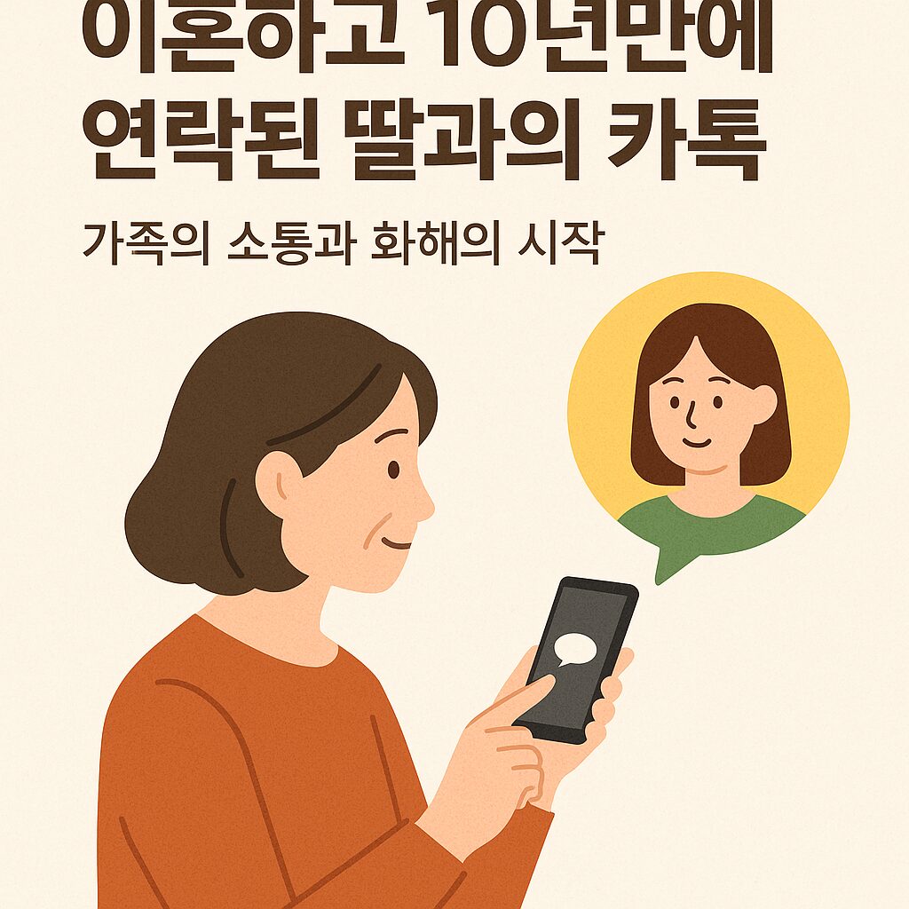 이혼하고 10년만에 연락된 딸과의 카톡