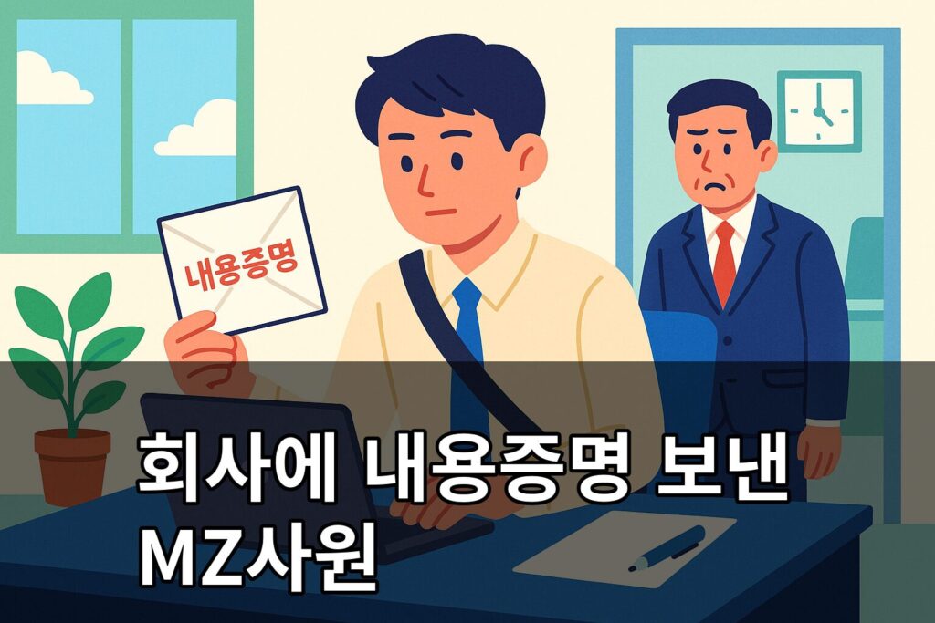 회사에 내용증명 보낸 MZ사원