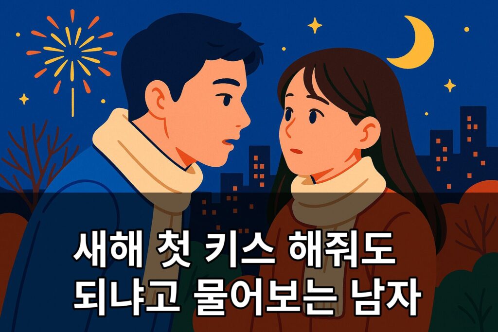 새해 첫 키스 해줘도 되냐고