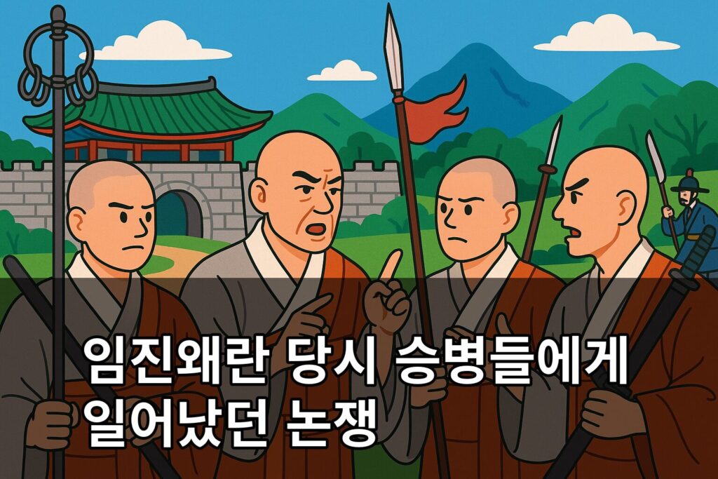 임진왜란 당시 승병들에게 일어났던 논쟁