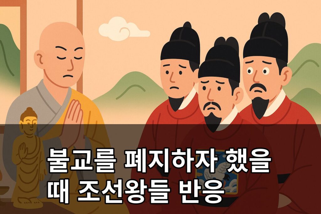 불교를 폐지하자 했을 때 조선왕들