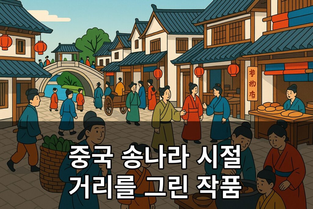 중국 송나라 시절 거리를 그린