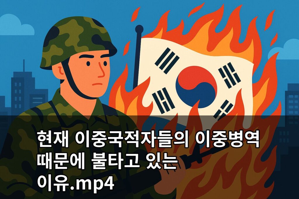 현재 이중국적자들의 이중병역 때문에 불타고