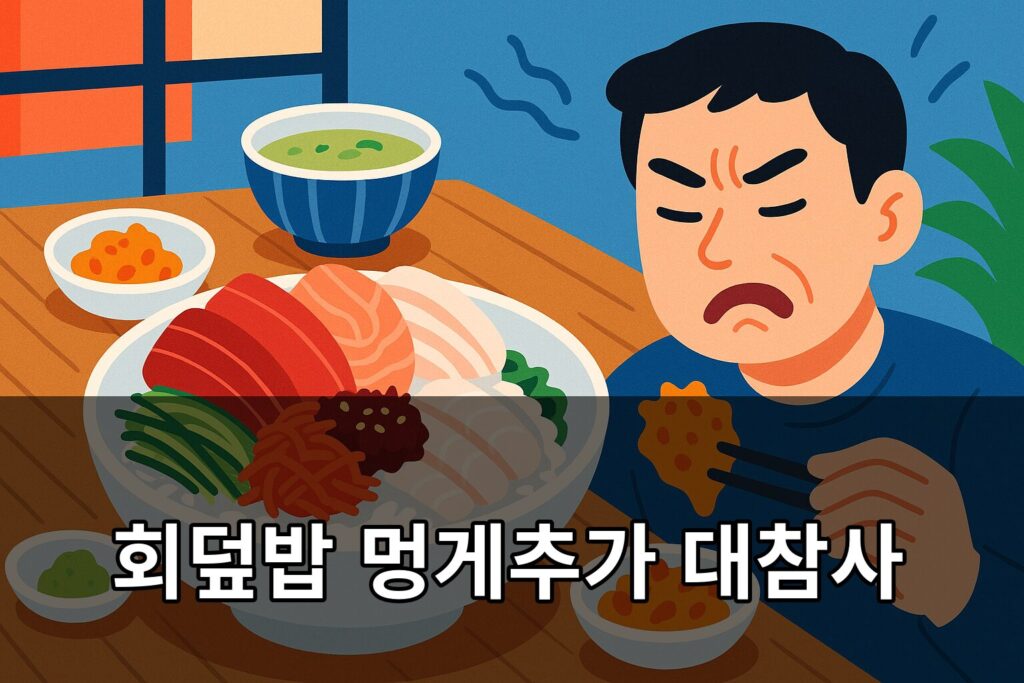 회덮밥 멍게추가 대참사