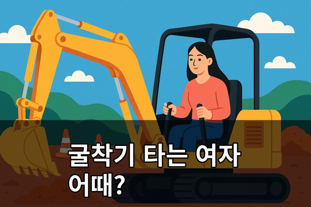 굴착기 타는 여자 어때