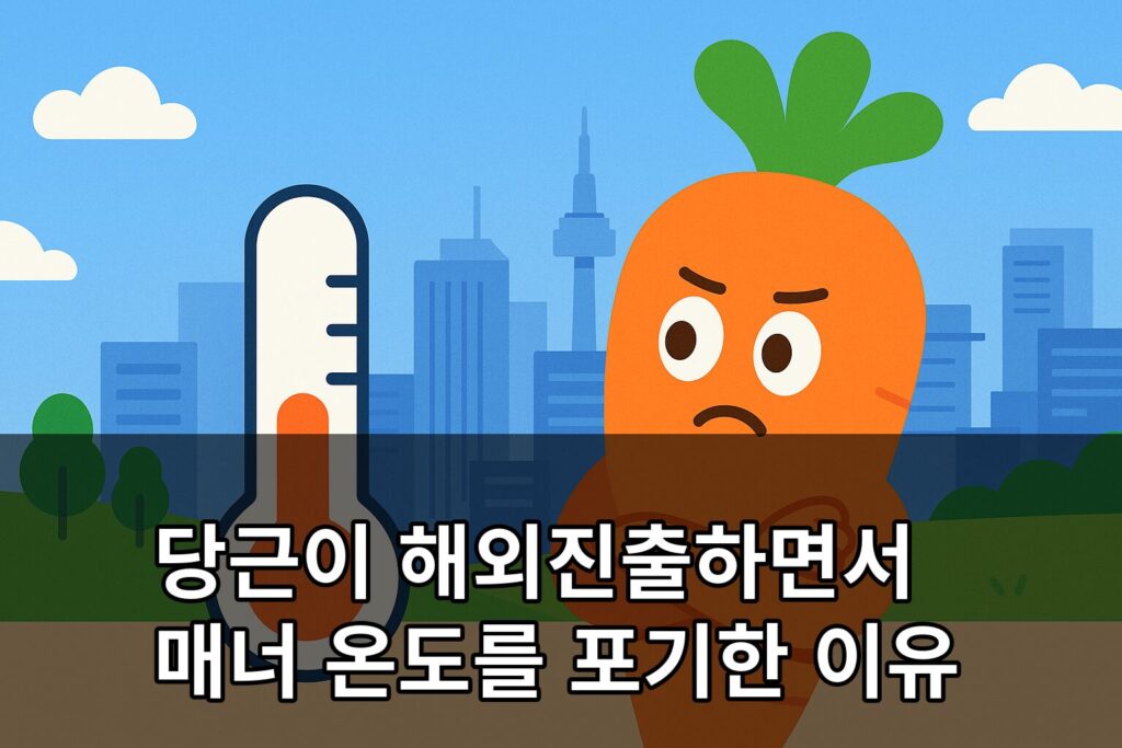 당근이 해외진출하면서 매너 온도를 포기한