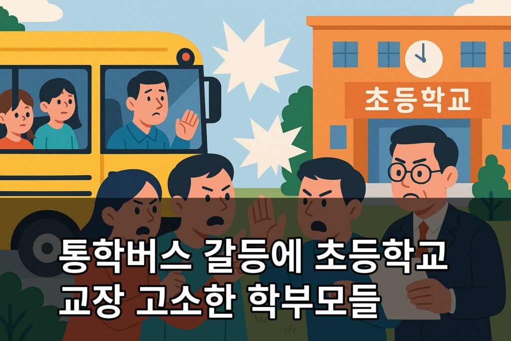 통학버스 갈등에 초등학교 교장 고소한