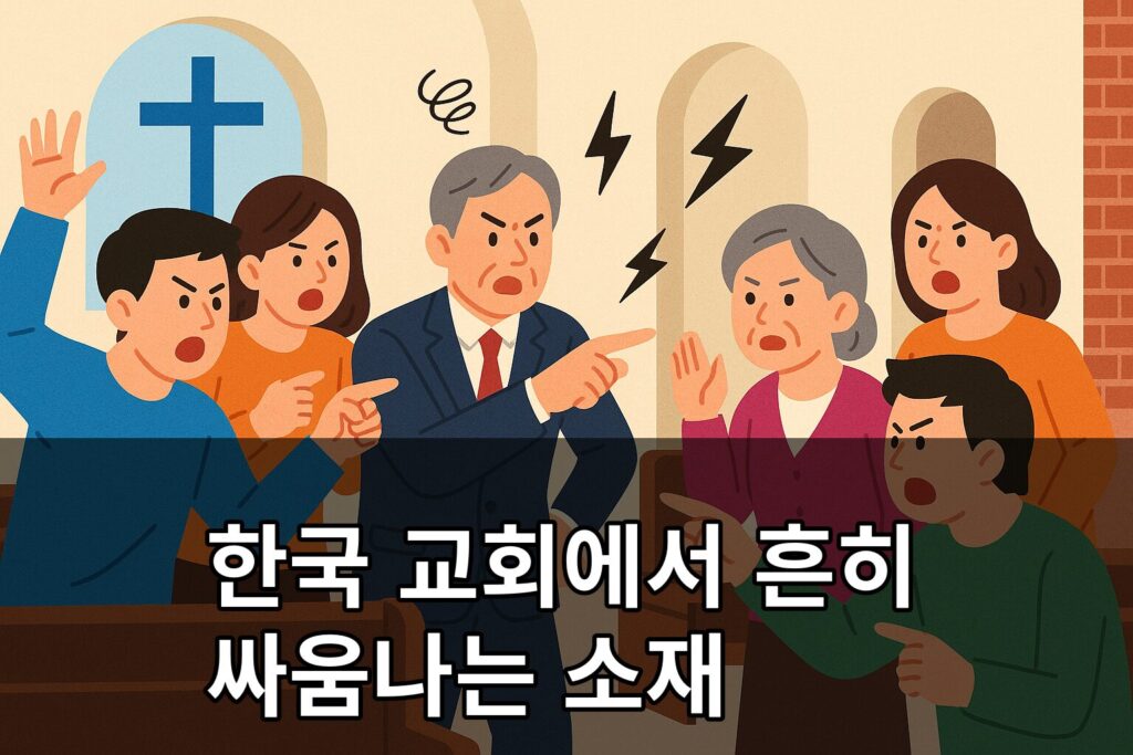 한국 교회에서 흔히 싸움나는 소재