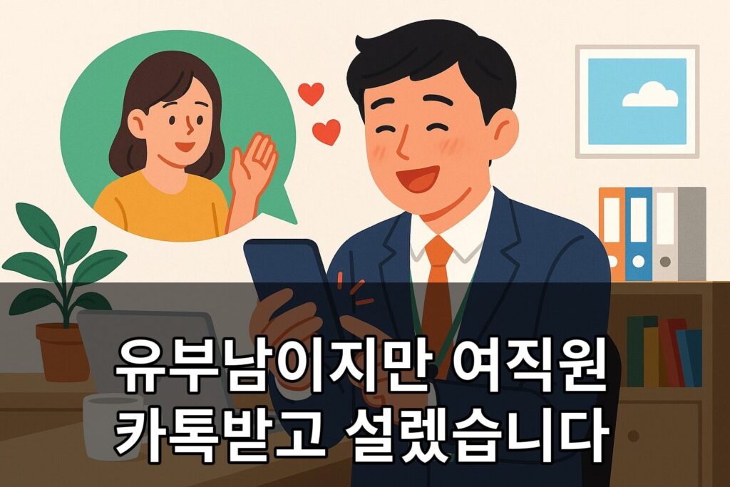 유부남이지만 여직원 카톡받고 설렜습니다
