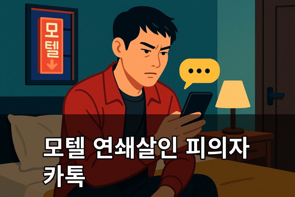 모텔 연쇄살인 피의자 카톡