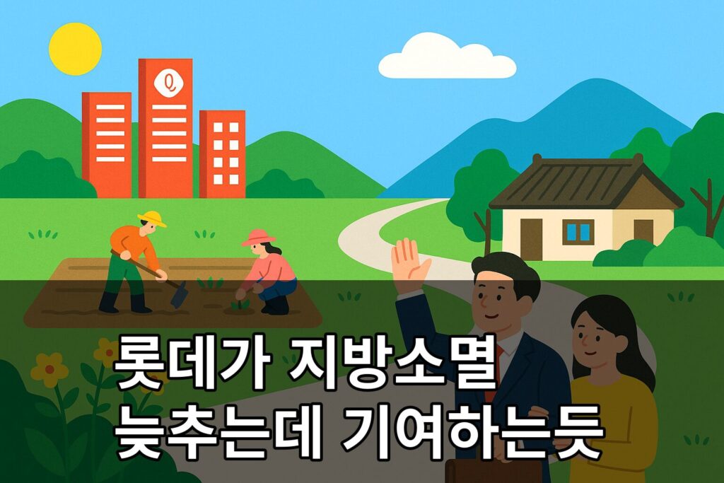 롯데가 지방소멸 늦추는데 기여하는듯