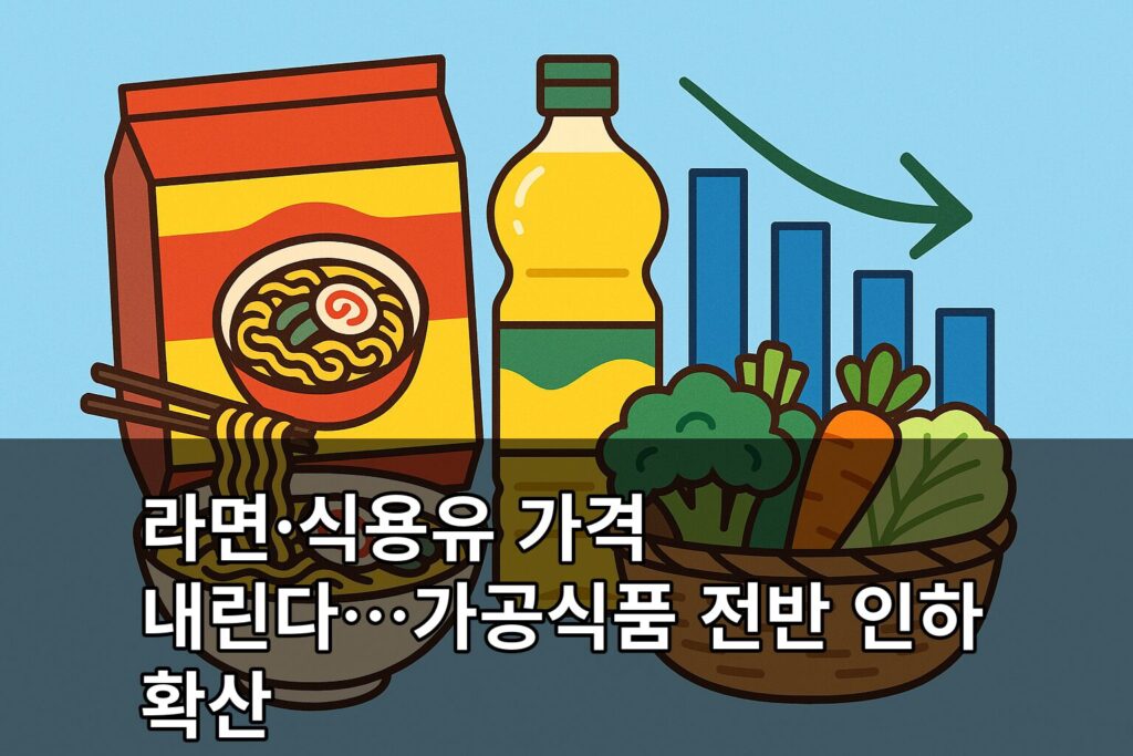라면 식용유 가격 내린다 가공식품