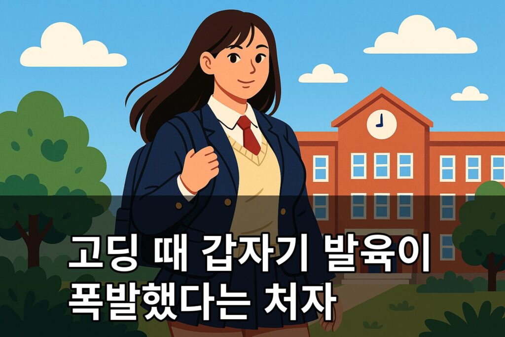 고딩 때 갑자기 발육이 폭발했다는