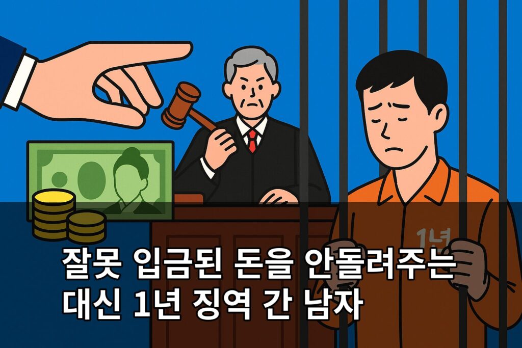 잘못 입금된 돈을 안돌려주는 대신