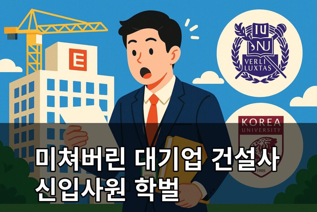 미쳐버린 대기업 건설사 신입사원 학벌