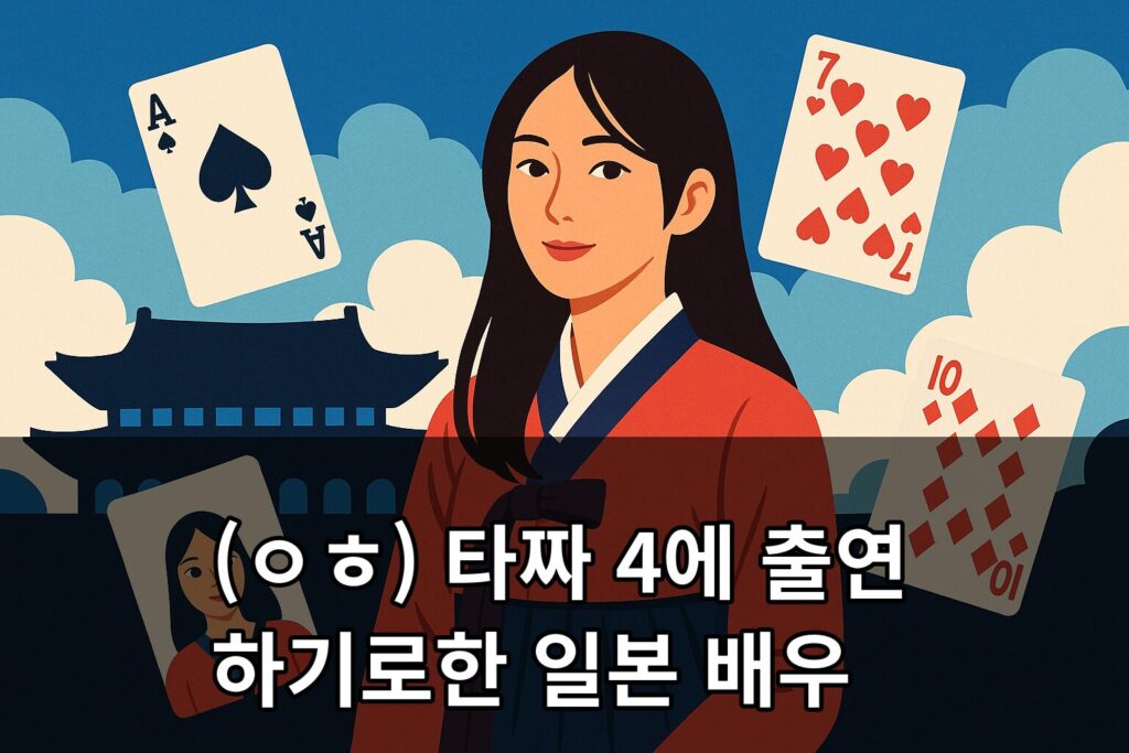타짜 4에 출연 하기로한 일본