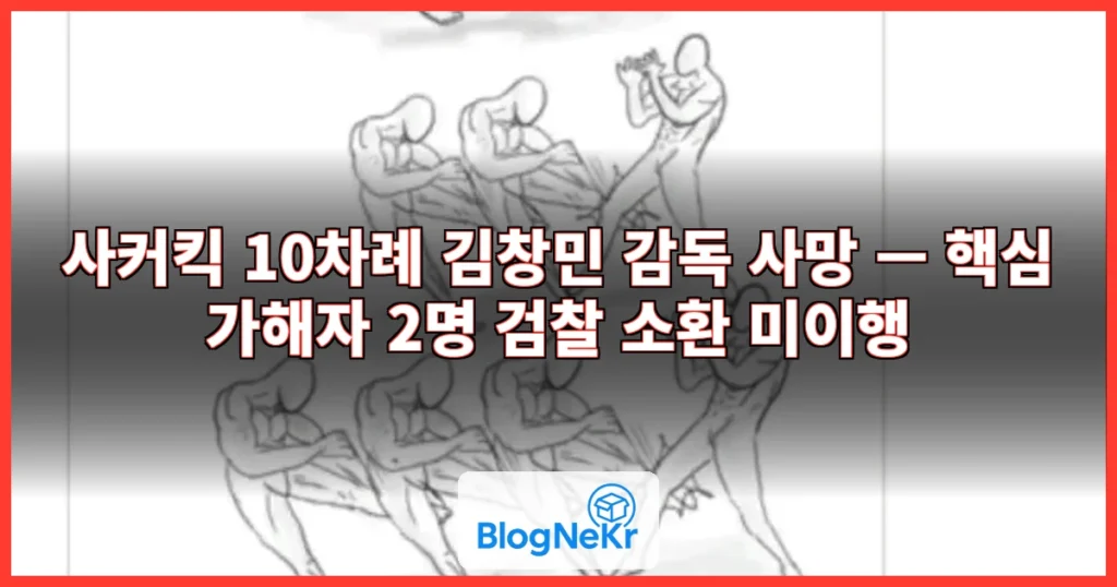 "사커킥 10차례 날려 김창민 사망", 핵심 가해자 2명 아직도 소환 안해[MD... 관련 이미지