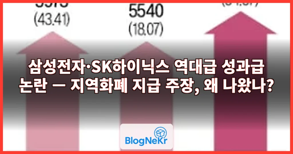 역대급 성과급 푸는 삼전·SK하닉…"지역화폐 지급" 주장에 시끌 관련 이미지