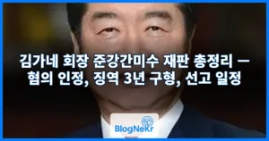 김가네 회장 준강간미수 재판 총정리 — 혐의 인정, 징역 3년 구형, 선고 일정