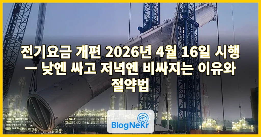 전기요금 낮엔 싸지고 저녁엔 비싸진다…16일부터 개편 관련 이미지
