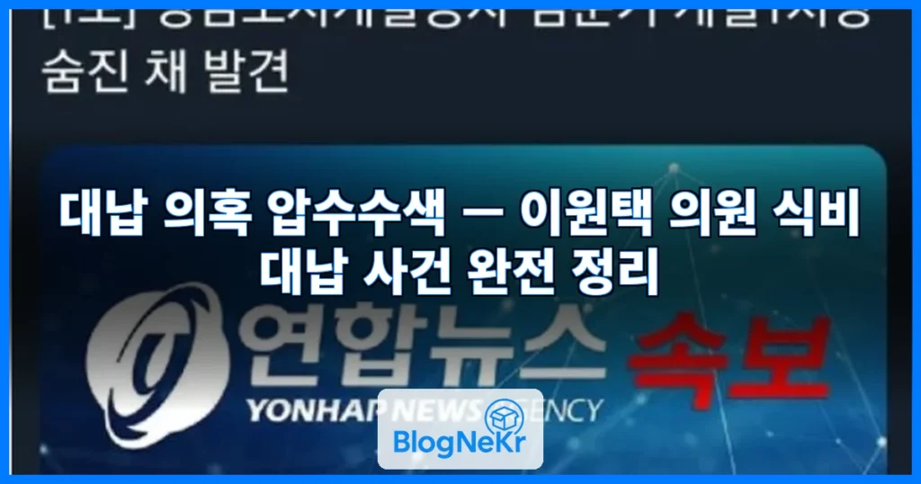 대납 의혹 압수수색 관련 이미지