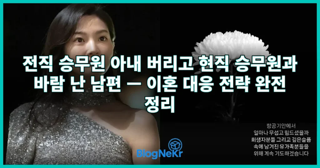 전직 승무원 아내 버리고 현직 승무원 관련 이미지