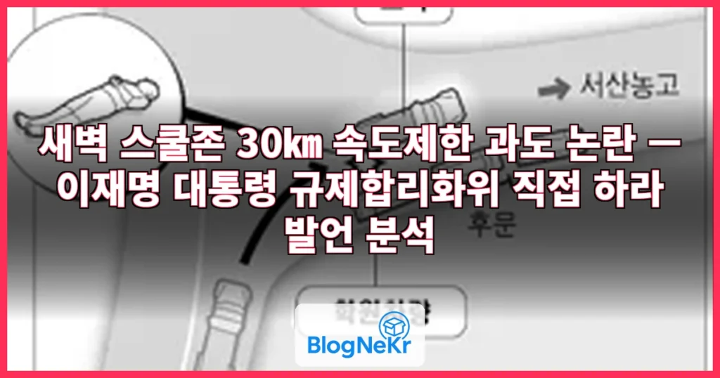 "새벽 스쿨존 30㎞ 과도" 건의에…李 "권유 말고 직접 하세요" 관련 이미지