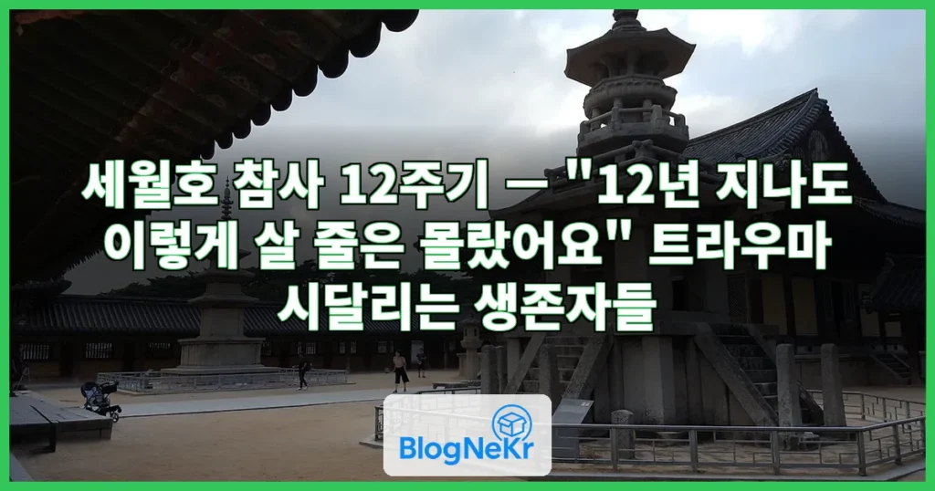 "12년 지나도 이렇게 살 줄은 몰랐어요" 트라우마 시달리는 생존자들 관련 이미지