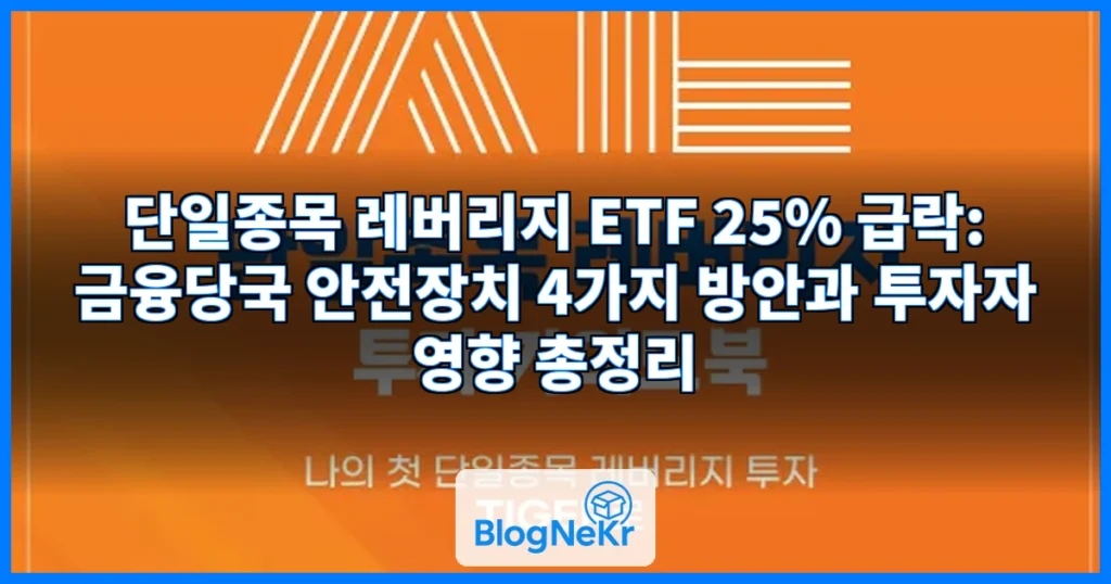 단일종목 레버리지 25% 급락에…당국, 안전장치 마련 검토 관련 이미지