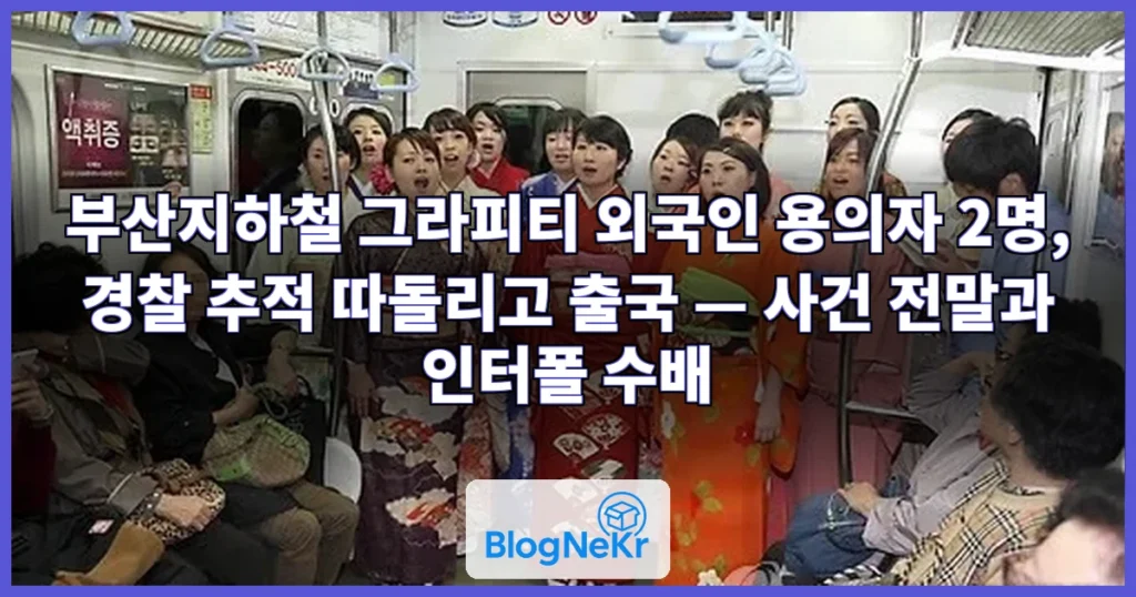 부산지하철 그라피티 용의자 2명, 경찰추적 따돌리고 출국 관련 이미지
