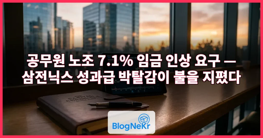 "삼전닉스 성과급에 박탈감 느껴, 임금 올려달라"…공무원 노조, 7.1% ... 관련 이미지
