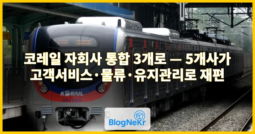 코레일 자회사 통합 3개로 관련 이미지