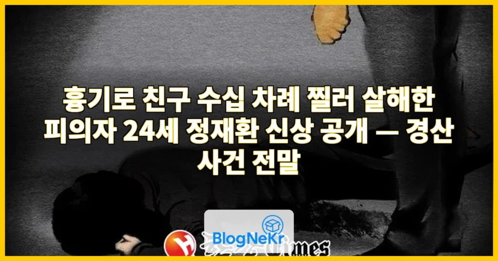 흉기로 친구 수십 차례 찔러 무참히 살해한 피의자는 24세 정재환 관련 이미지