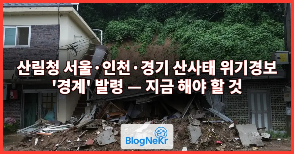산림청, 서울·인천·경기 산사태 위기경보 '경계' 발령 관련 이미지