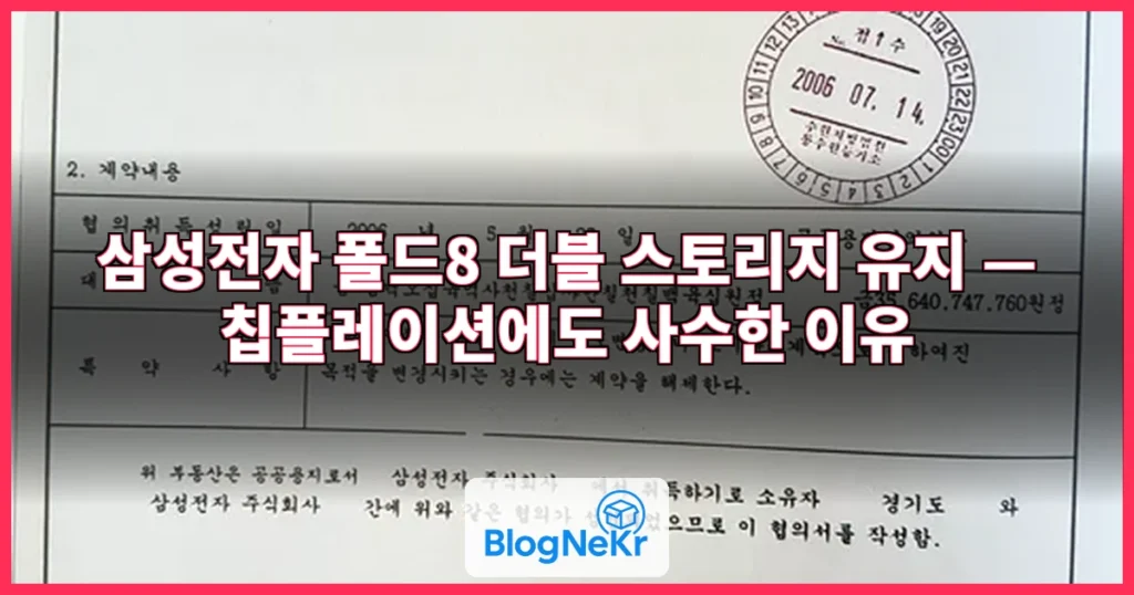 [단독]삼성전자, '칩플레이션'에도 폴드8 '더블 스토리지' 유지한다 관련 이미지