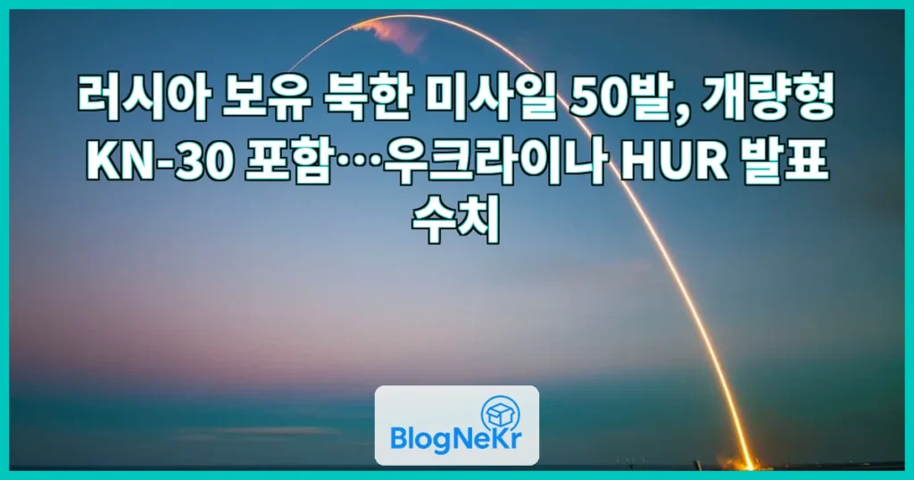 “러 보유 추정 북한 미사일 50발…개량형 KN-30 포함” 관련 이미지