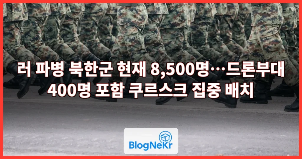 "러 파병 북한군 현재 8,500명…드론부대 포함" 관련 이미지