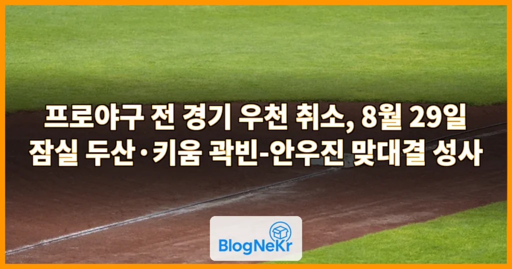 프로야구 전 경기 우천 취소 관련 이미지