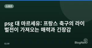 psg 대 마르세유: 프랑스 축구의 라이벌전이 가져오는 매력과 긴장감