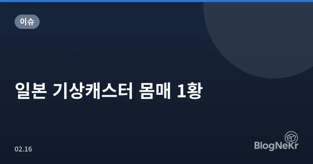 일본 기상캐스터 몸매 1황
