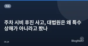 주차 시비 후진 사고, 대법원은 왜 특수상해가 아니라고 봤나