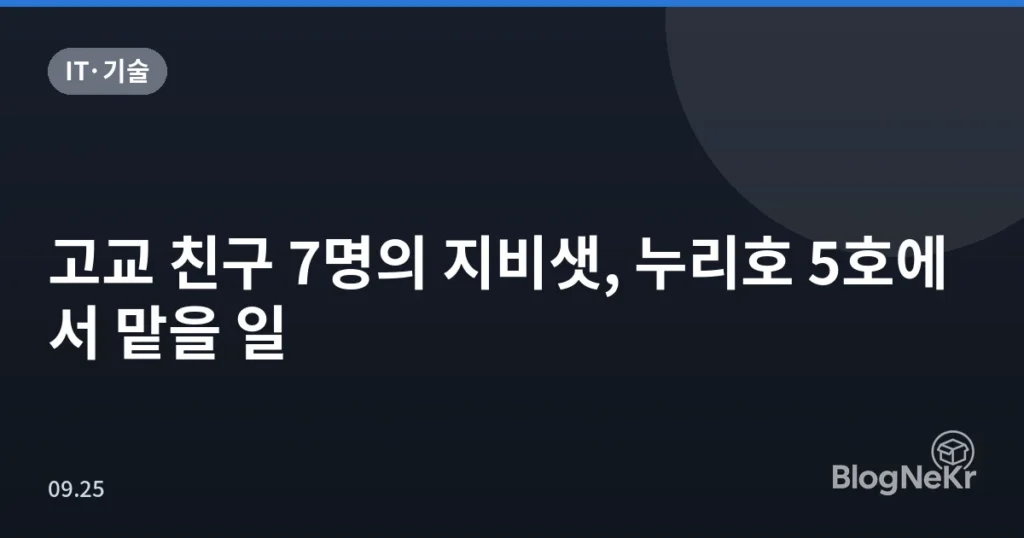 고교 친구 7명의 지비샛, 누리호 5호에서 맡을 일