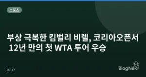 부상 극복한 킴벌리 비렐, 코리아오픈서 12년 만의 첫 WTA 투어 우승