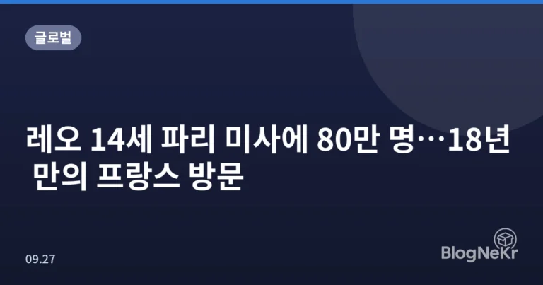 레오 14세 파리 미사에 80만 명…18년 만의 프랑스 방문