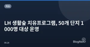 LH 생활숲 치유프로그램, 50개 단지 1000명 대상 운영
