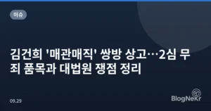 김건희 ‘매관매직’ 쌍방 상고…2심 무죄 품목과 대법원 쟁점 정리