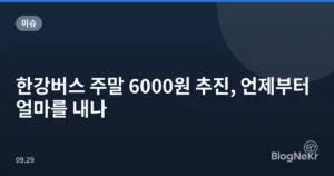 한강버스 주말 6000원 추진, 언제부터 얼마를 내나